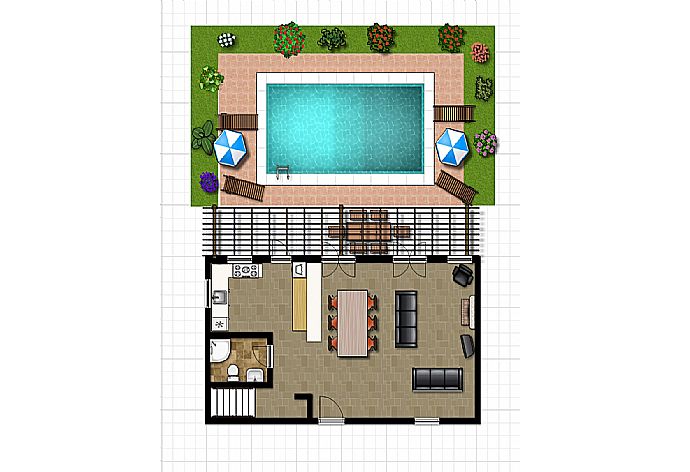 Floor Plan: Ground Floor . - Villa Vali . (Photo Gallery) }}