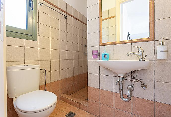 Family bathroom with overhead shower . - Villa Vali . (Galleria fotografica) }}