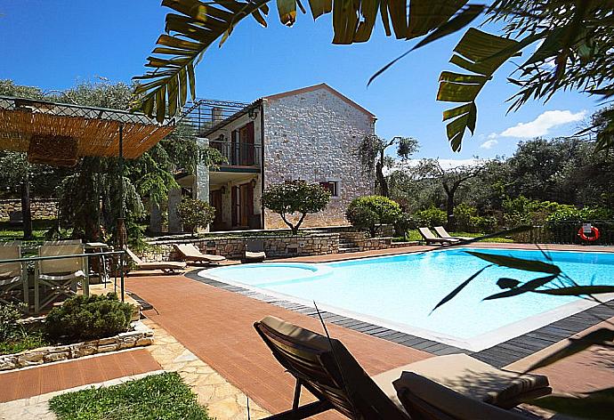 ,Private swimming pool with terrace area . - The Thalia Estate . (Fotogalerie) }}