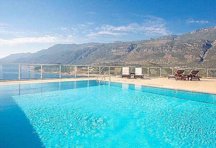 Private pool and terrace with panoramic sea views . - Villa Lara . (Photo Gallery) }}