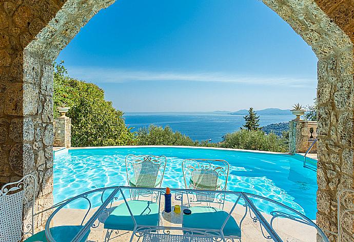 Private infinity pool and terrace with panoramic sea views . - Villa Astarti . (Photo Gallery) }}