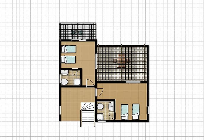 Floor Plan: First Floor . - Villa Eleni Agios Stephanos . (Photo Gallery) }}