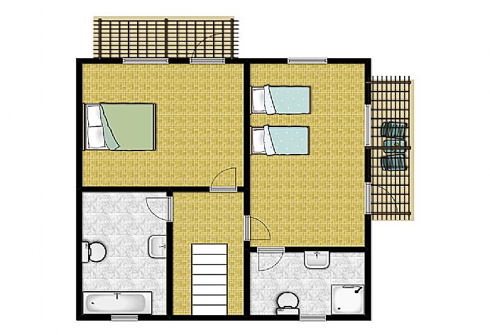 Floor Plan . - Villa Arykanoos . (Galerie de photos) }}