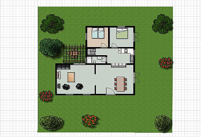 Floor Plan: Ground Floor . - Villa Melina . (Fotogalerie) }}