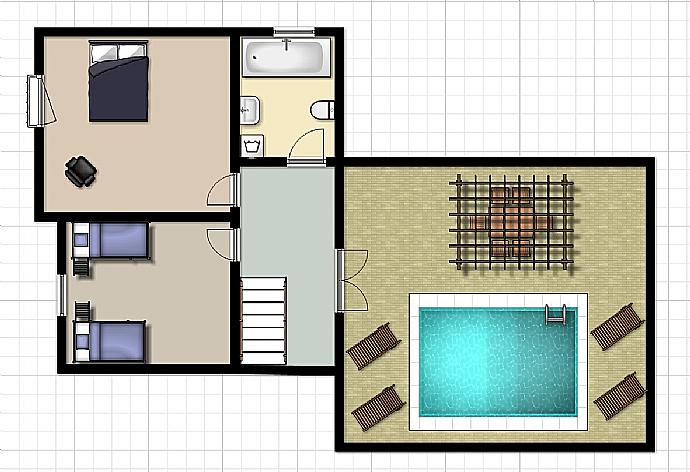 Floor Plan: First Floor . - Villa Melina . (Galería de imágenes) }}