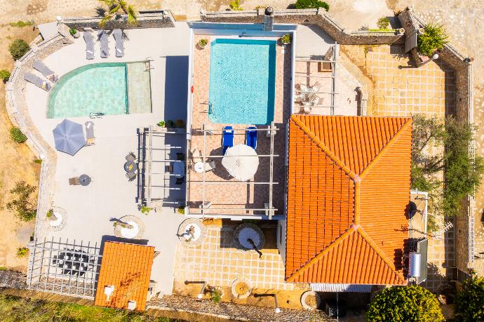 Aerial view of villa . - Villa Melina . (Photo Gallery) }}