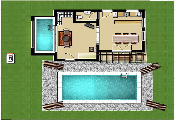 Floor Plan: Ground Floor . - Villa Nineta . (Galleria fotografica) }}