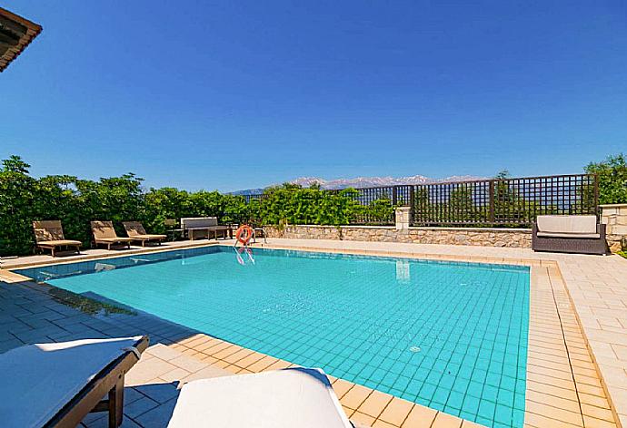 Private pool with terrace and views . - Villa Nikolas . (Галерея фотографий) }}