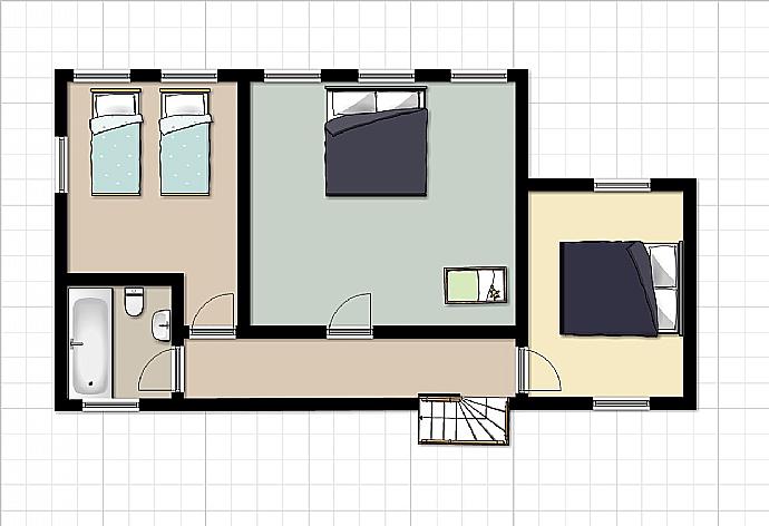 Floor Plan: First Floor . - Villa Eva . (Галерея фотографий) }}