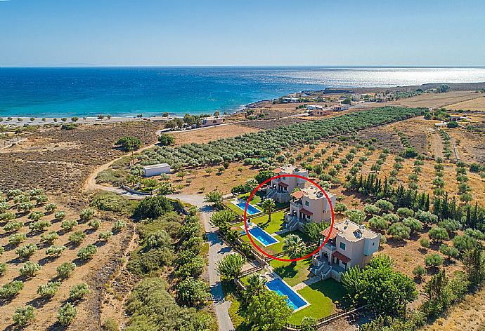 Aerial view showing location of Andreas Beach Villa . - Andreas Beach Villa . (Photo Gallery) }}