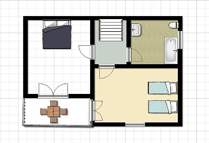 Floor Plan: First Floor . - Andreas Beach Villa . (Galería de imágenes) }}