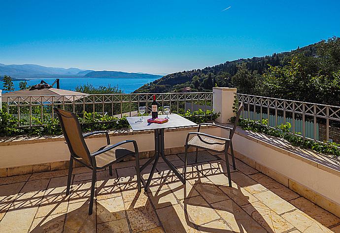 Upper terrace area with panoramic sea views . - Villa Anastasia . (Photo Gallery) }}