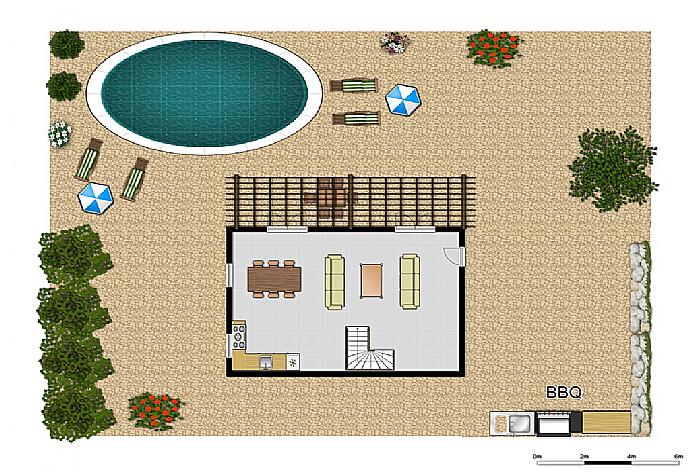 Floor Plan . - Villa Petros . (Photo Gallery) }}