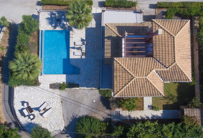 Aerial view  . - Villa Ioanna Agios Stephanos . (Photo Gallery) }}