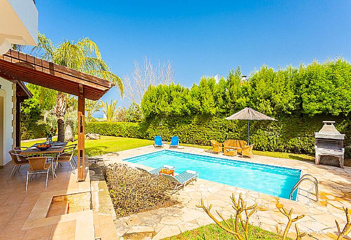 Private pool, terrace, and garden . - Villa Nansoula . (Galerie de photos) }}