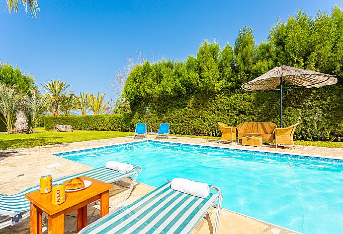 Private pool, terrace, and garden . - Villa Nansoula . (Galería de imágenes) }}