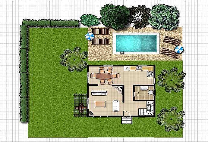 Floor Plan: Ground Floor . - Villa Nansoula . (Photo Gallery) }}