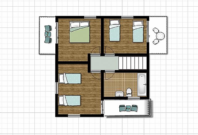 Floor Plan: First Floor . - Villa Nansoula . (Галерея фотографий) }}