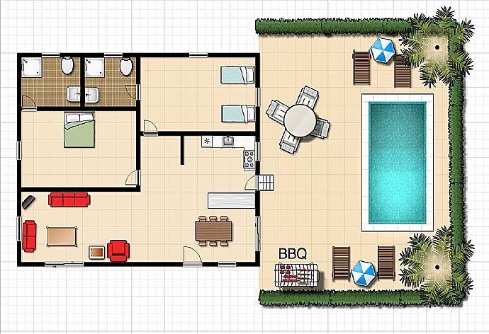 Floor Plan . - Villa Athina . (Fotogalerie) }}