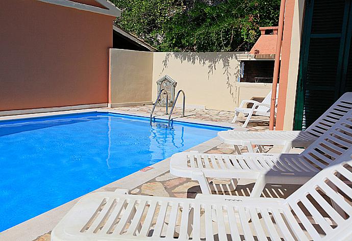 Private pool and terrace area with BBQ . - Villa Ariadni . (Photo Gallery) }}