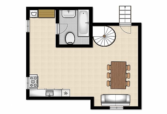 Floor Plan: Lower Floor . - Villa Ismini . (Fotogalerie) }}