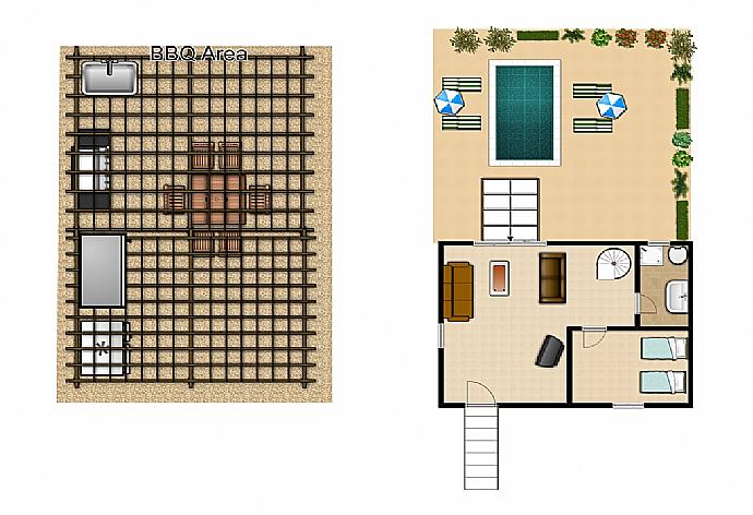 Floor Plan: Ground Floor . - Villa Ismini . (Galerie de photos) }}