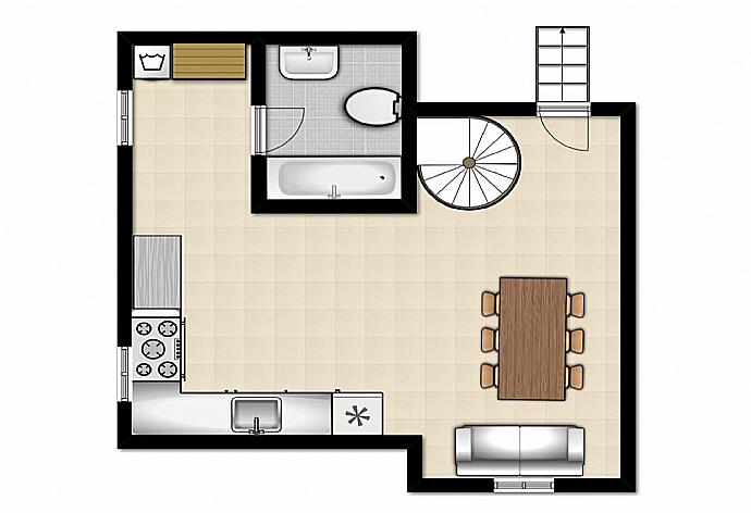 Floorplan of first level . - Villa Fedra . (Photo Gallery) }}