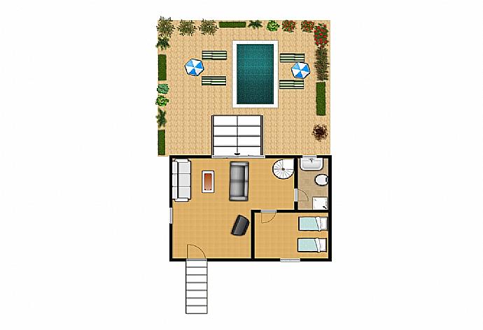 Floor Plan: Ground Floor . - Villa Semeli . (Photo Gallery) }}