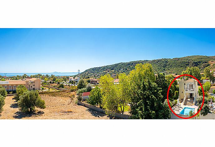 Aerial view showing location of Villa Semeli . - Villa Semeli . (Photo Gallery) }}