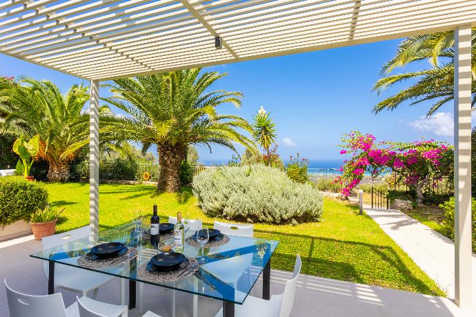 Terrace area with sea views . - Villa Sevos . (Photo Gallery) }}