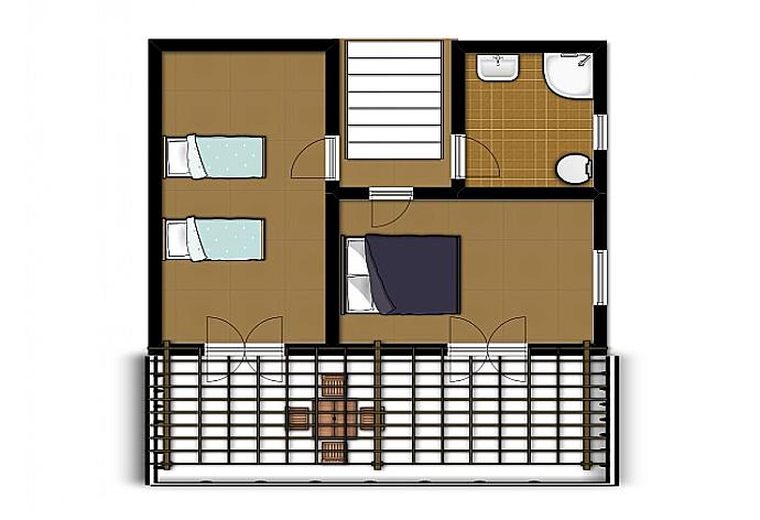 Floor Plan: First Floor . - Villa Garifallia . (Fotogalerie) }}