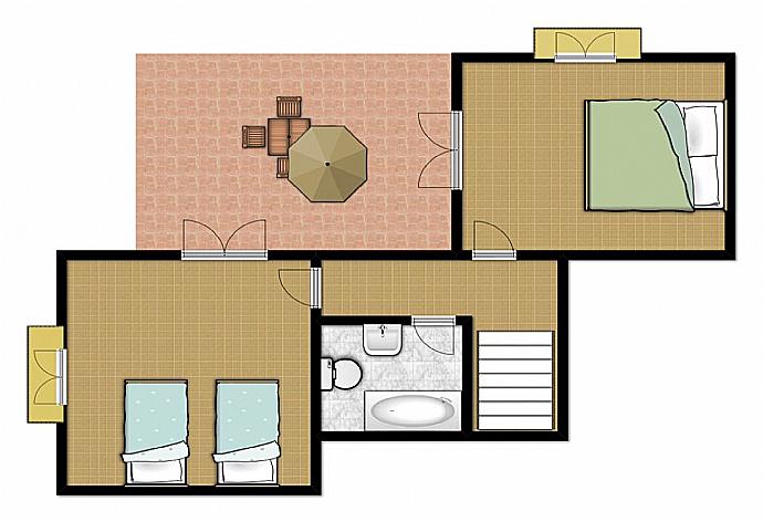 Floorplan of first level . - Villa Nisyros . (Fotogalerie) }}