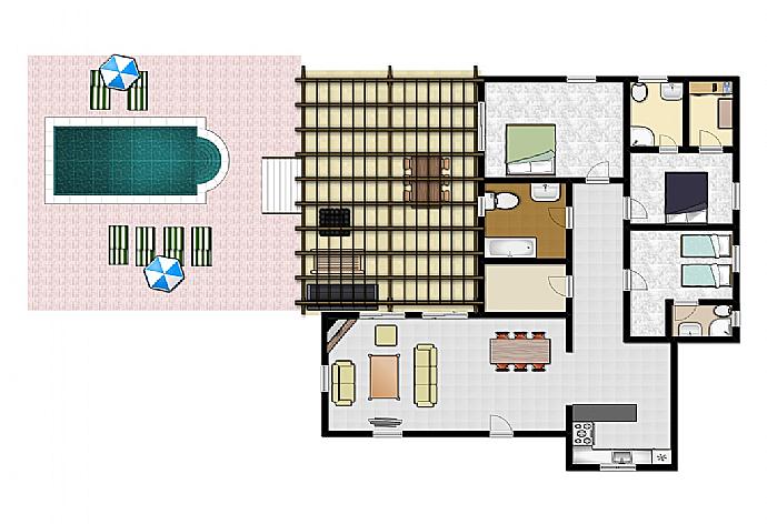 Floor Plan . - Villa Prodromos . (Galerie de photos) }}