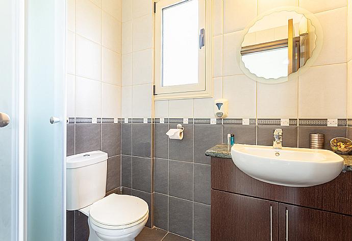 En suite bathroom with shower . - Villa Prodromos . (Photo Gallery) }}