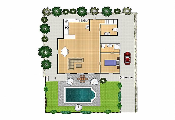 Floor Plan: Ground Floor . - Villa Adonis . (Photo Gallery) }}