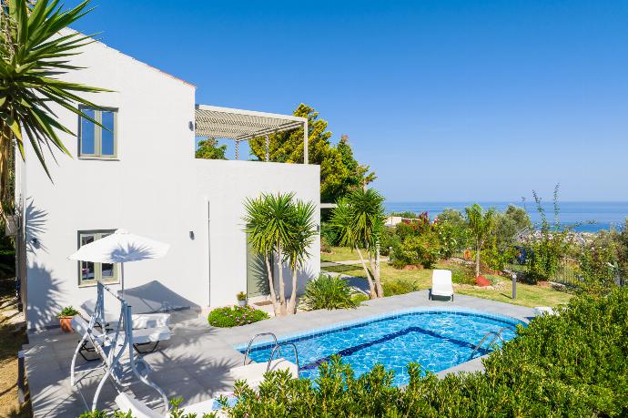 ,Beautiful villa with private pool, terrace, and garden with sea views . - Villa Michalis . (Photo Gallery) }}