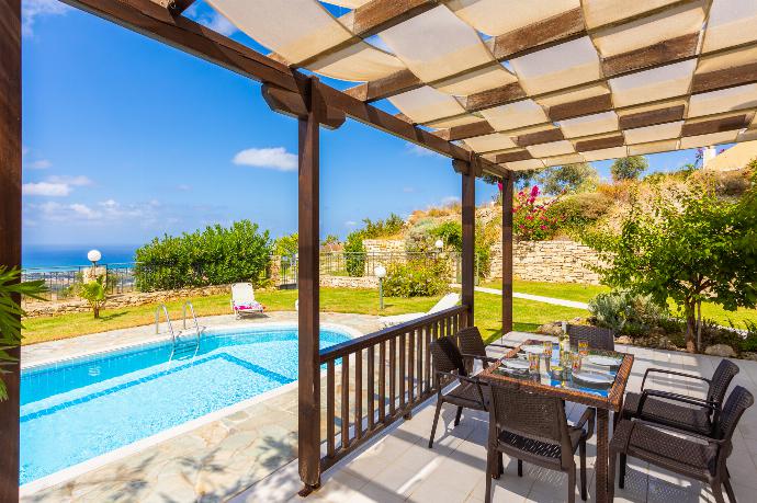 Terrace area with sea views . - Villa Spiridoula . (Photo Gallery) }}