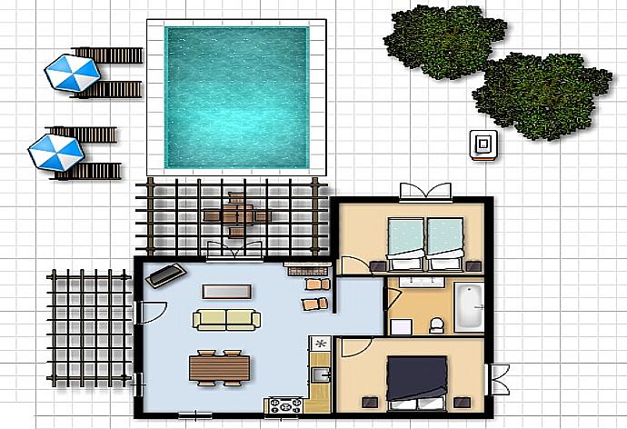 Floor Plan . - Villa Dimitrios . (Galería de imágenes) }}