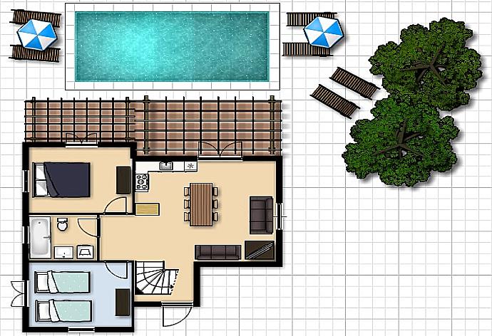 Floor Plan: Ground Floor . - Villa Mary . (Галерея фотографий) }}