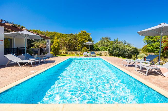 Private pool, terrace, and garden . - Villa Georgia . (Photo Gallery) }}
