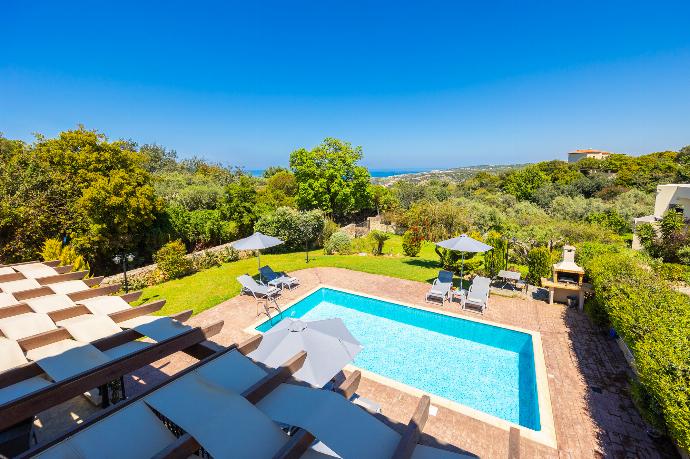 Private pool, terrace, and garden . - Villa Georgia . (Photo Gallery) }}