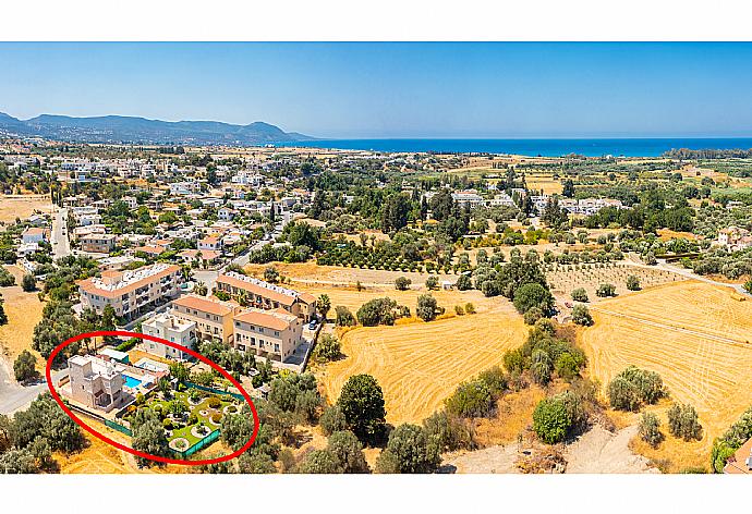 Aerial view showing location of Villa Prodromi . - Villa Prodromi . (Fotogalerie) }}