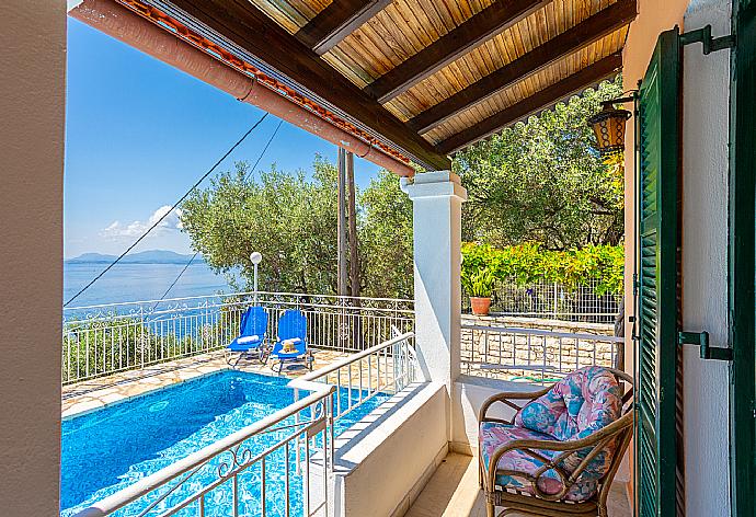Sheltered terrace area with panoramic sea views . - Villa Elia . (Photo Gallery) }}