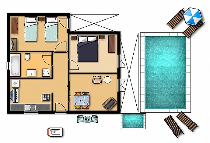 Floor Plan . - Villa Elia . (Photo Gallery) }}