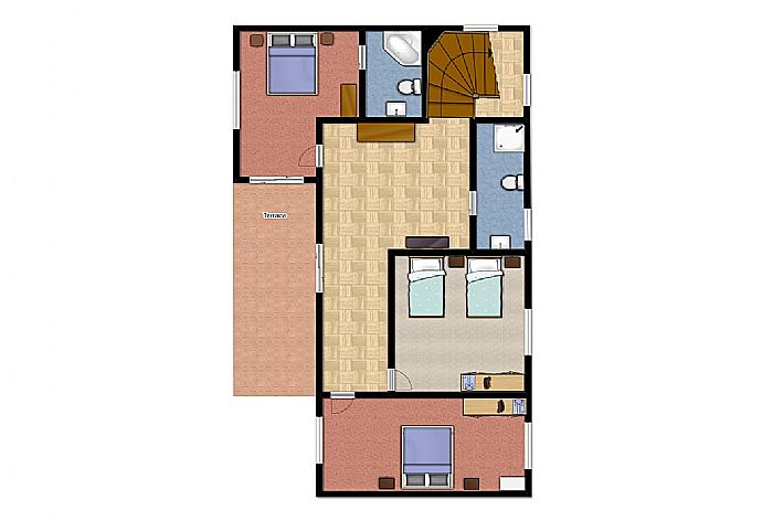 Floor Plan: First Floor . - Villa Olivetta . (Photo Gallery) }}