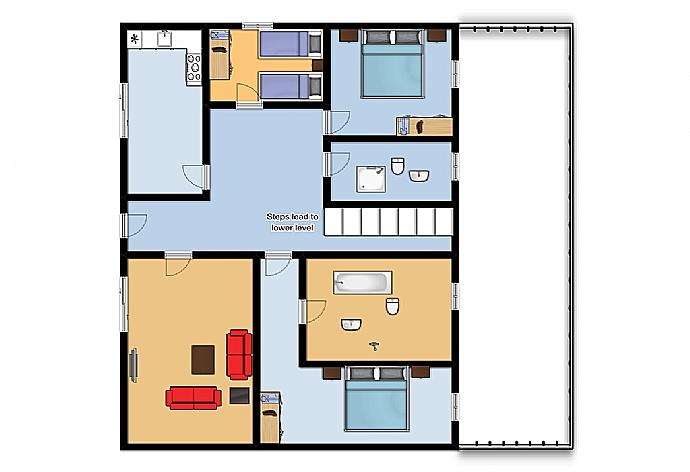 Floor Plan: First Floor . - Villa Ramos Uno . (Photo Gallery) }}