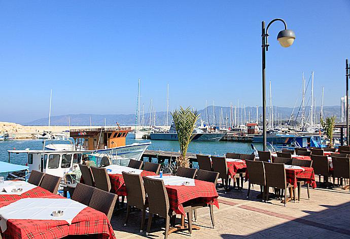 Local Harbour and Seafront Taverna . - Achilles Beach Villa . (Photo Gallery) }}