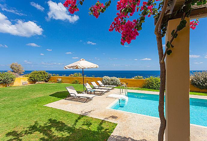 Private pool and terrace with panoramic sea views . - Villa Almira . (Photo Gallery) }}