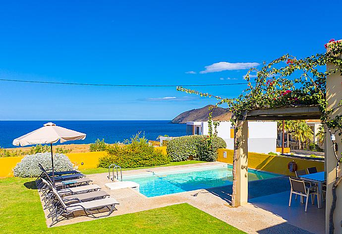 Private pool, terrace, and garden with panoramic sea views . - Villa Almira . (Fotogalerie) }}