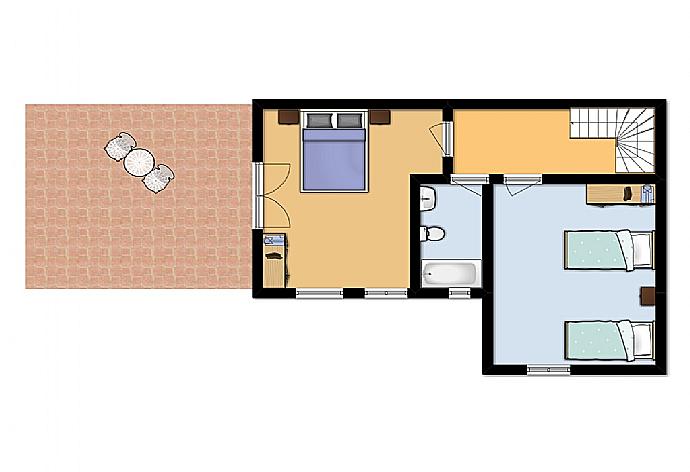 Floor Plan: First Floor . - Villa Liakada . (Галерея фотографий) }}